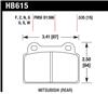 Hawk EVO X Performance Ceramic Street Rear Brake Pads - Hawk Performance - part HB615Z.535 - TLNS Motorsports