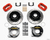 Wilwood Forged Dynalite P/S Park Brake Kit Drilled Red New Big Ford 2.50in offset Staggered Shock - Wilwood - part 140-9560-DR - TLNS Motorsports
