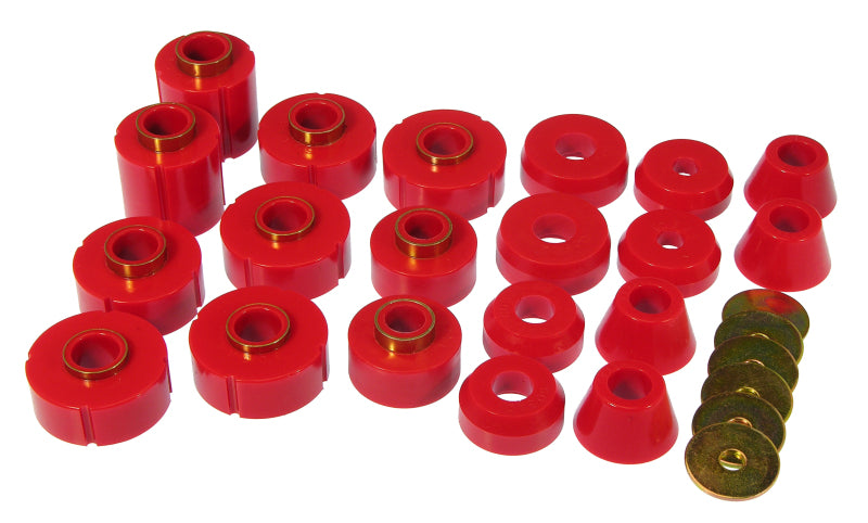 Prothane 73-77 Chevy K10 Blazer Body Mount Kit - Red - Prothane
