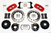Wilwood AERO4 Rear P-Brake Kit 14.00in Drill Red 2005-2014 Mustang - Wilwood - part 140-10950-DR - TLNS Motorsports