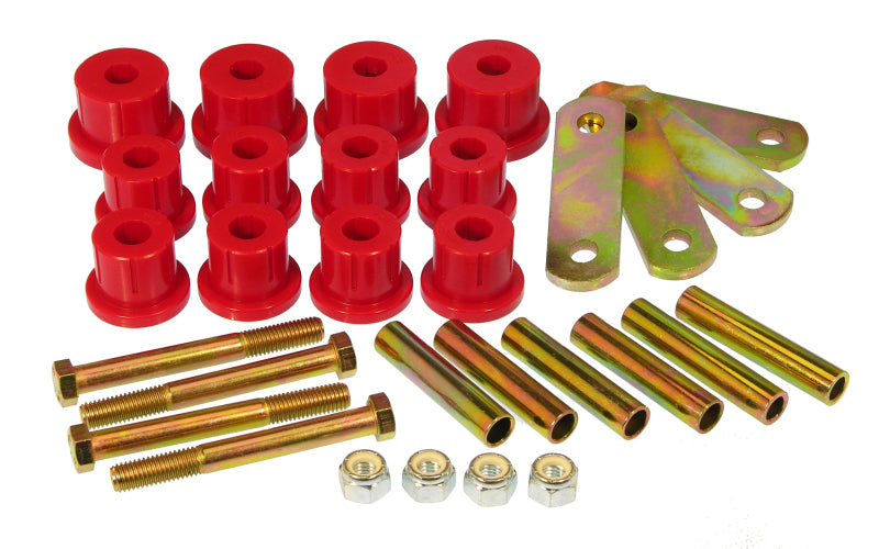 Prothane 62-67 Chevy Nova HD Spring & Shackles Bushings - Red - Prothane
