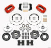 Wilwood Forged Dynalite Front Kit 10.75in Red 64-65 Mustang 6 Cylinder 4-lug - Wilwood - part 140-12535-R - TLNS Motorsports