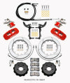 Wilwood AERO4 / MC4 Rear Kit 14.00 Red 15-23 Mustang w/Lines & Cables - Wilwood - part 140-13888-R - TLNS Motorsports