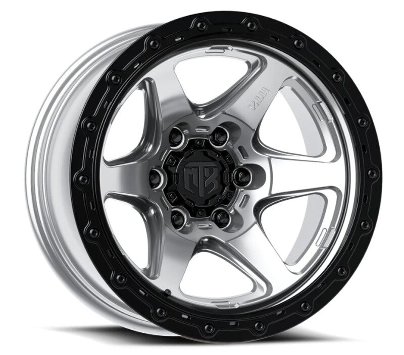 MTX Spitfire 6 Machined w/Black Ring 17x9in / 6x139.7 BP / -12mm Offset / 106.1mm Bore - MTX Wheels - part X300MB-79060-12 - TLNS Motorsports