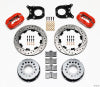 Wilwood Forged Dynalite P/S Rear Kit Drilled Red Chev 12 Bolt w/Clip Eliminator - Wilwood - part 140-5236-DR - TLNS Motorsports