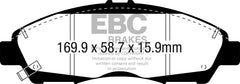 EBC 2016+ Cadillac XT5 Ultimax2 Front Brake Pads - part UD1896 - TLNS Motorsports
