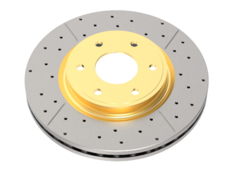 DBA 2015+ Ford F-150 5.0L V8 4WD Rear Drilled & Slotted Street Series Rotor w/Gold Hat - DBA - part DBA3653X - TLNS Motorsports