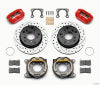 Wilwood Dynapro Lug Mount P/S Park Brake Kit Drilled Red Big Ford 2.36in Off Bronco 5 x 5.50 - Wilwood - part 140-13322-DR - TLNS Motorsports