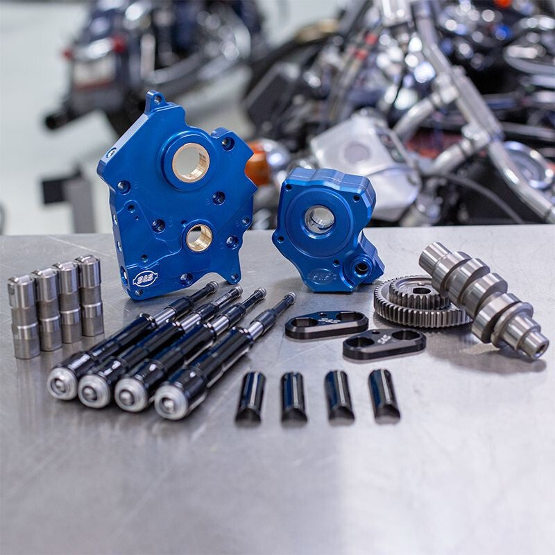S&S Cycle 2017 M8 Models Gear Drive 465G Cam Chest Kit w/ Blk Pushrod Tubes - Oil Cooled - Incl. VVT - S&S Cycle - part 310-1013B - TLNS Motorsports