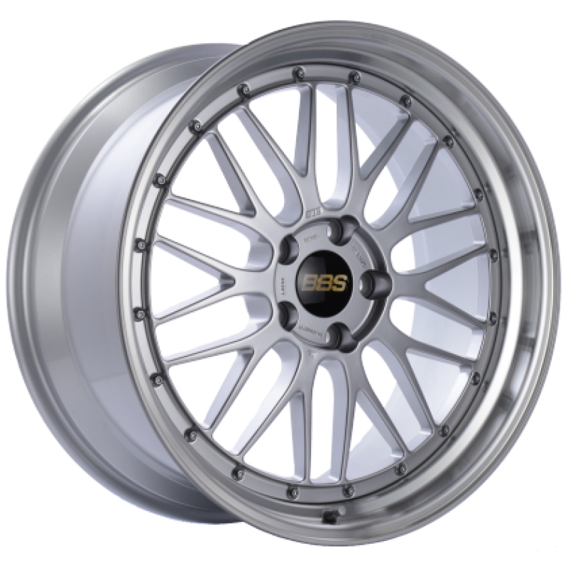 BBS LM 19x12 5x130 ET44 Diamond Silver Center / Diamond Cut Lip Wheel - 71.6 CB - part LM415DSPK - TLNS Motorsports