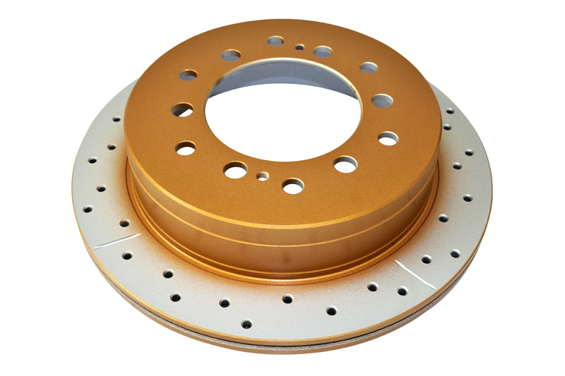 DBA 10-23 Lexus GX460 Rear Street Series Drilled & Slotted Rotor w/Gold Hat - DBA - part DBA2737X - TLNS Motorsports