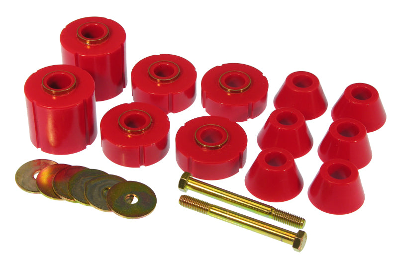 Prothane 73-80 GM Body Mount 12 Bushing Kit - Red - Prothane