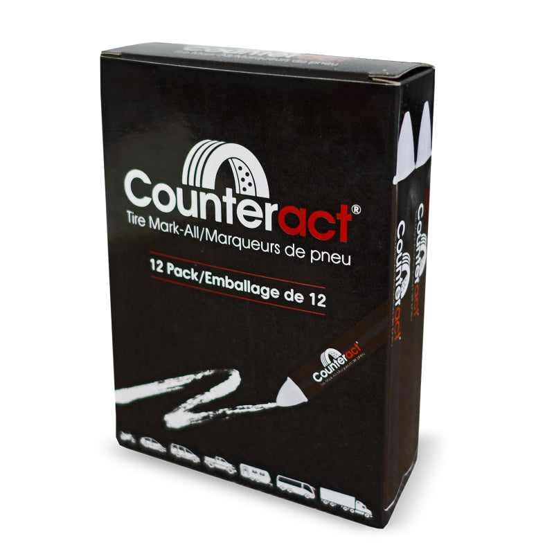 Counteract Mark-All Tire Crayon - White - 12 Pack - Counteract - part TC12 - TLNS Motorsports