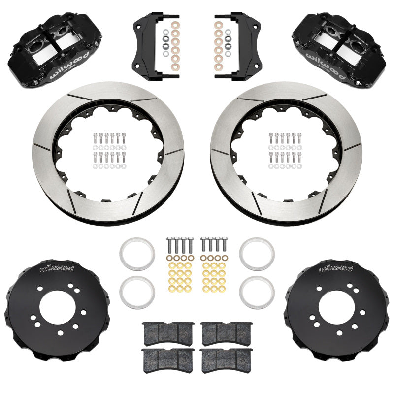 Wilwood 89-98 Nissan 240SX/89-94 Skyline/90-96 300ZX Superlite 6R Fr BBK w/ 12.88in SLT Rotors - Blk - Wilwood - part 140-18243 - TLNS Motorsports