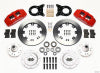 Wilwood Dynapro 6 Front Hub Kit 12.19in Red 1970-1973 Mustang Disc & Drum Spindle - Wilwood - part 140-12945-R - TLNS Motorsports