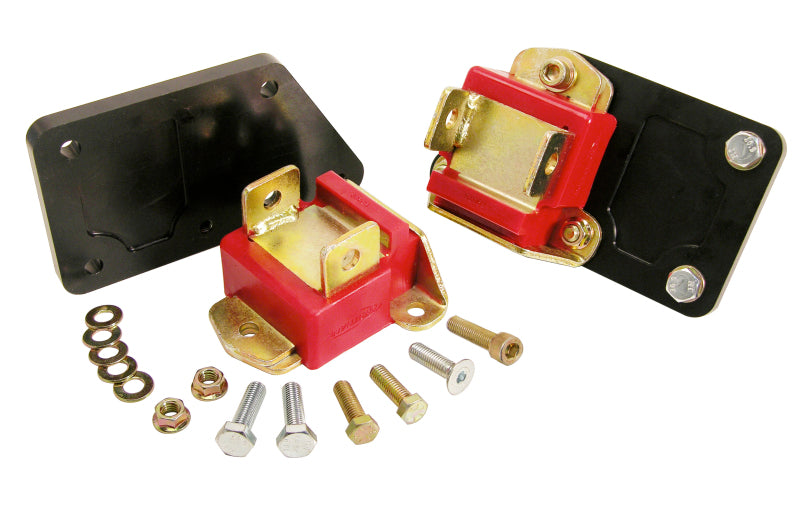 Prothane Chevy LS1 Motor Mount Adapter Kit - Type B - Red - part 7-520 - TLNS Motorsports