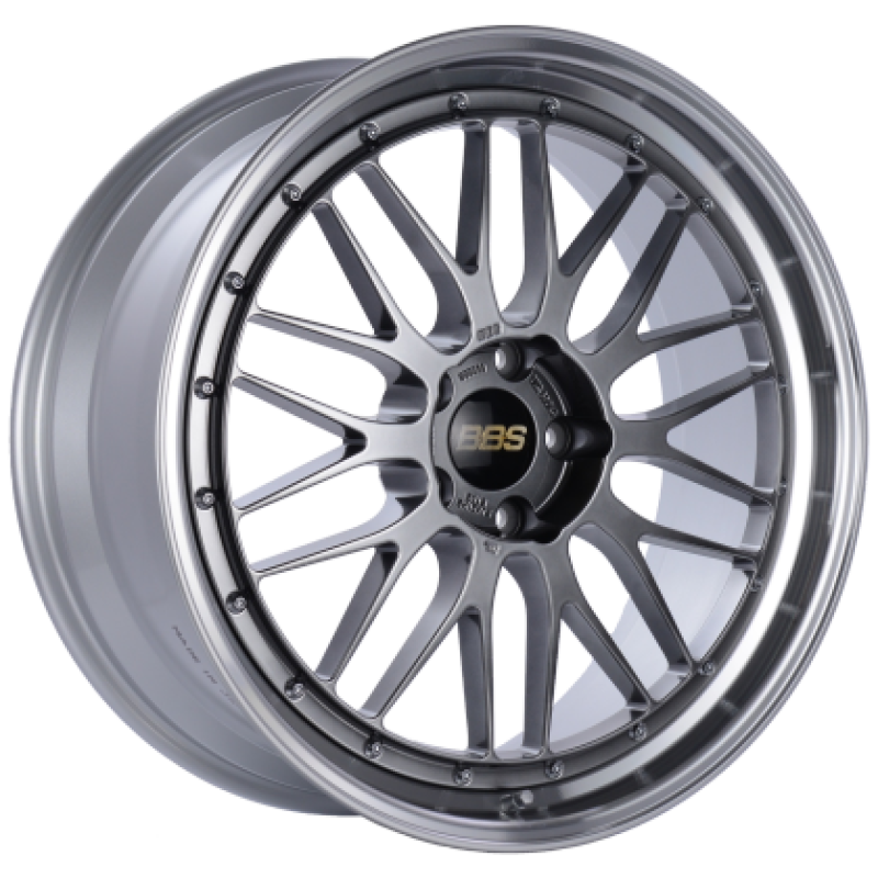 BBS LM 20x10 5x112 ET38 Diamond Black Center / Diamond Cut Lip Wheel -82mm PFS/Clip Required - part LM408DBPK - TLNS Motorsports