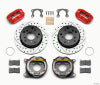 Wilwood Dynapro Lug Mount P/S P-B Kit Drilled-Red Small Ford 2.36in Off Bronco 5 x 5.50 - Wilwood - part 140-13320-DR - TLNS Motorsports