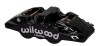 Wilwood Caliper-Aero4 - Black 1.12/1.12in Pistons 0.81in Disc - Wilwood - part 120-14004-BK - TLNS Motorsports