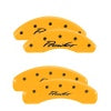 MGP 4 Caliper Covers Engraved Front & Rear 97-02 Chrysler Prowler Yellow Finish Black Prowler Logo - MGP - part 32014SPRLYL - TLNS Motorsports