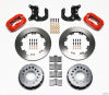 Wilwood Forged Dynalite P/S Rear Kit Red Mopar/Dana 2.36in Off w/Snap Ring Bearing - Wilwood - part 140-5591-R - TLNS Motorsports