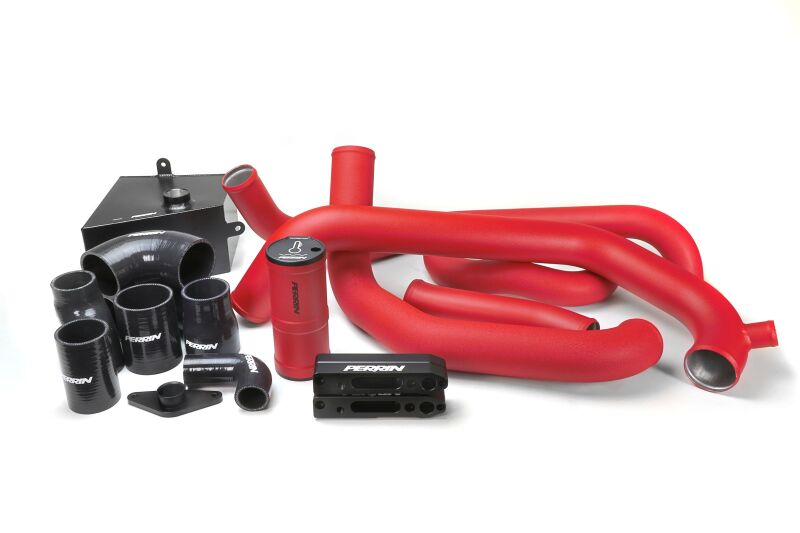 PERRIN 15-21 Subaru STI Front Mount Intercooler Boost Tube Kit - Red - Perrin Performance - part PSP-ITR-438-3RD - TLNS Motorsports