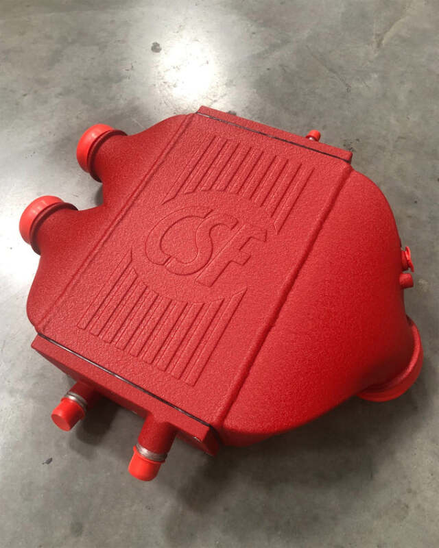 CSF 2014+ BMW M3/M4 (F8X) Top Mount Charge-Air-Cooler - Crinkle Red - CSF - part 8082CR - TLNS Motorsports