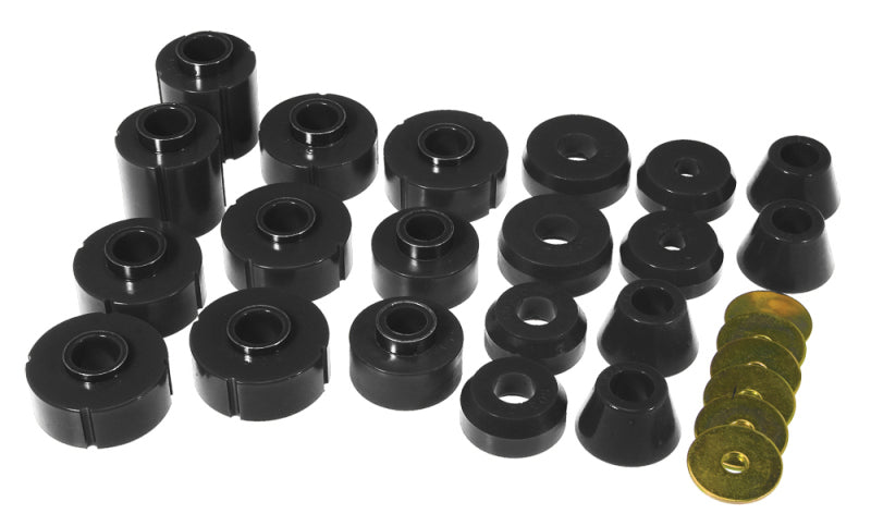 Prothane 73-77 Chevy K10 Blazer Body Mount Kit - Black - Prothane
