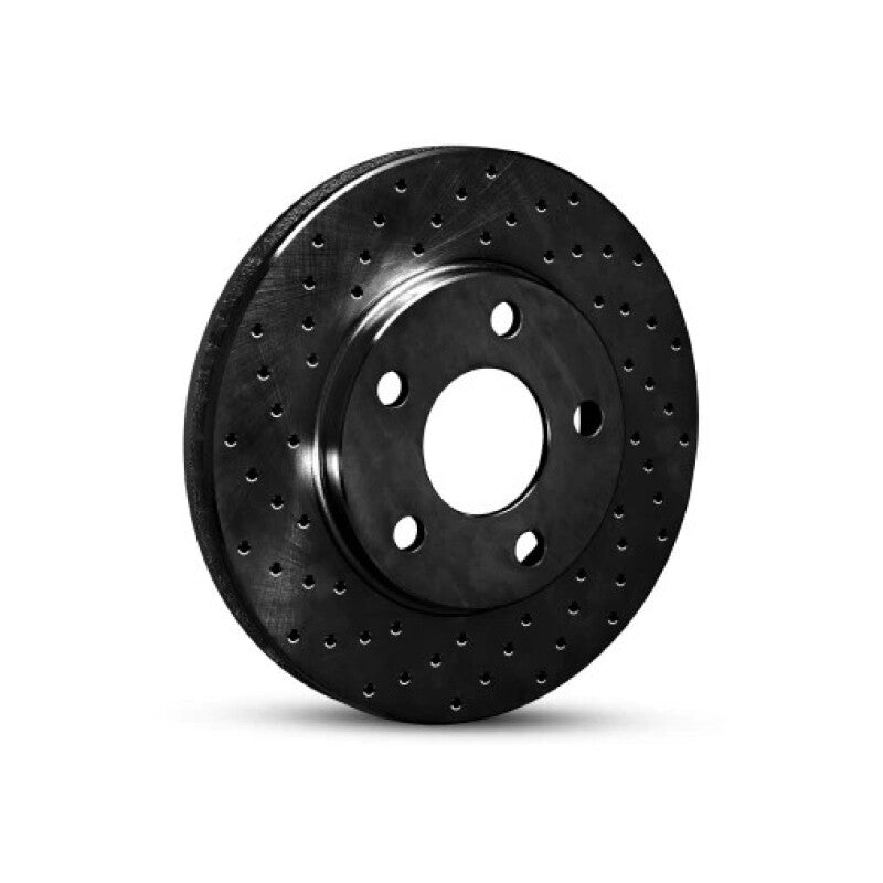 R1 00-15 Ford Ikon (Mexico) Front Left Drilled Black Brake Rotor - R1 Concepts - part 623-54045L - TLNS Motorsports