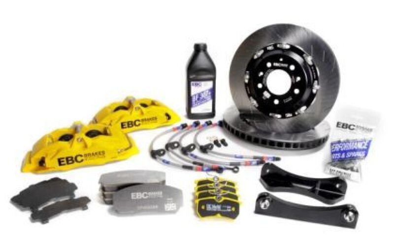 EBC Racing 01-07 Acura RSX Type S 2.0L Yellow Apollo-4 Calipers 330mm Rotors Front Big Brake Kit - EBC - part BBK002YEL-1 - TLNS Motorsports