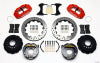 Wilwood Narrow Superlite 4R Rear P-Brk Kit 12.88in Drilled Red Chevy 12 Bolt w/ C-Clips Staggered mt - Wilwood - part 140-10908-DR - TLNS Motorsports