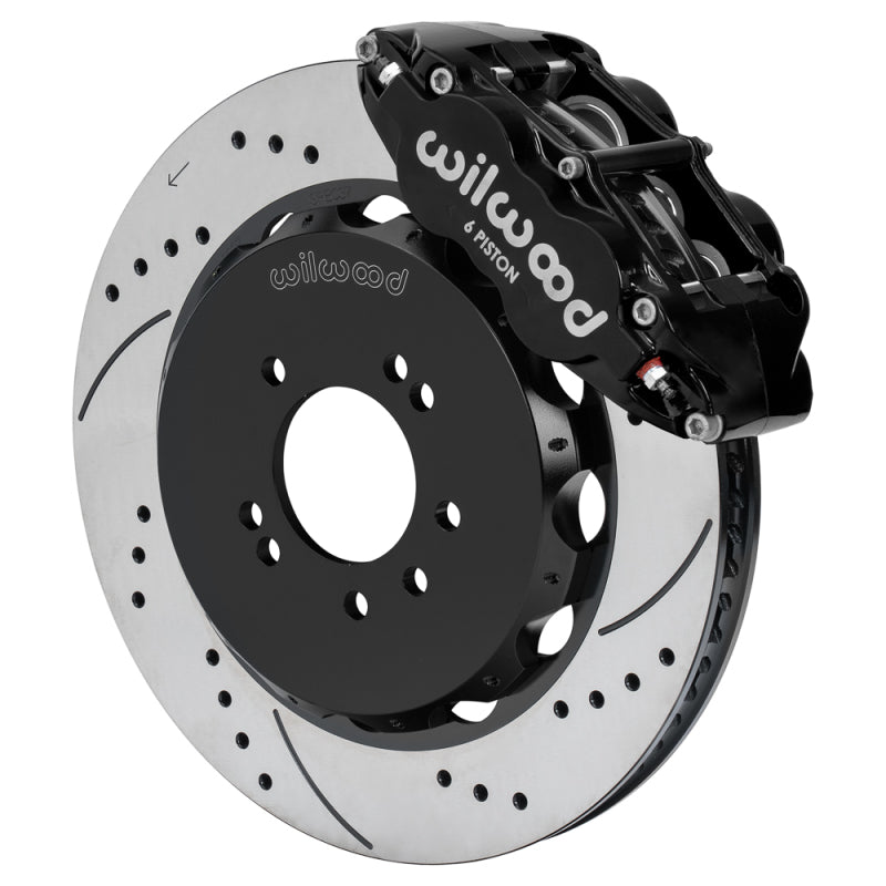 Wilwood 95-98 Nissan Skyline Superlite 6R Front BBK w/ 14.00in D/S Rotors & Flexlines - Black - Wilwood - part 140-18253-D - TLNS Motorsports