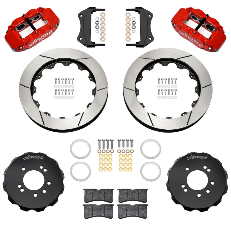 Wilwood 89-98 Nissan 240SX/89-94 Skyline/90-96 300ZX Superlite 6R Fr BBK w/ 12.88in SLT Rotors - Red - Wilwood - part 140-18243-R - TLNS Motorsports