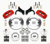 Wilwood Dynapro 6 Front Hub Kit 12.19in Red 69-70 Impala Drum/Disc 69-82 Vette - Wilwood - part 140-12946-R - TLNS Motorsports