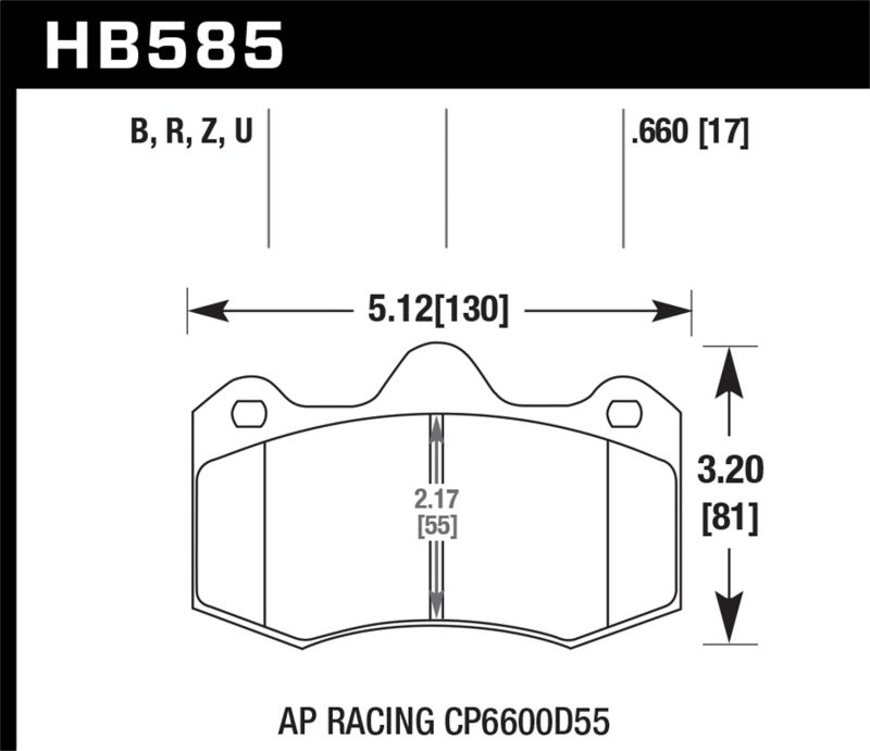 Hawk 12-14 McLaren MP4-12C HPS 5.0 Front Brake Pads - part HB585B.660 - TLNS Motorsports