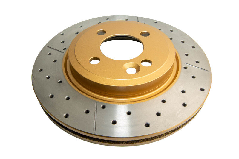 DBA 02-06 Mini Cooper Front Street Series Drilled & Slotted Rotor w/Gold Hat - DBA - part DBA542X - TLNS Motorsports