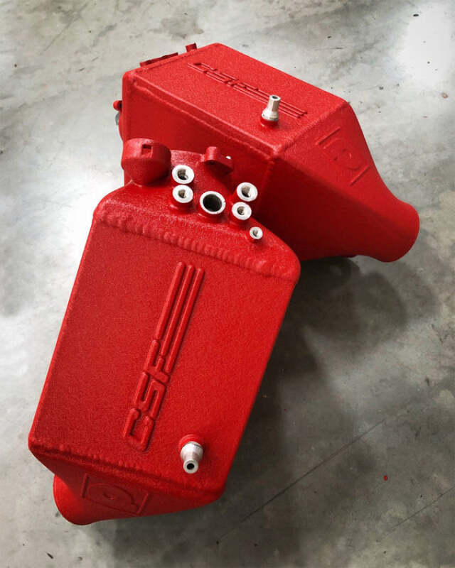 CSF 12-16 BMW M5 (F10) / 12-18 BMW M6 (F06/F12/F13) Twin Charge-Air-Cooler Set - Crinkle Red - CSF - part 8109CR - TLNS Motorsports