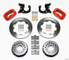 Wilwood Forged Dynalite P/S Rear Kit Red Ford 8.8 w/2.5in Offset-5 Lug - Wilwood - part 140-3018-R - TLNS Motorsports