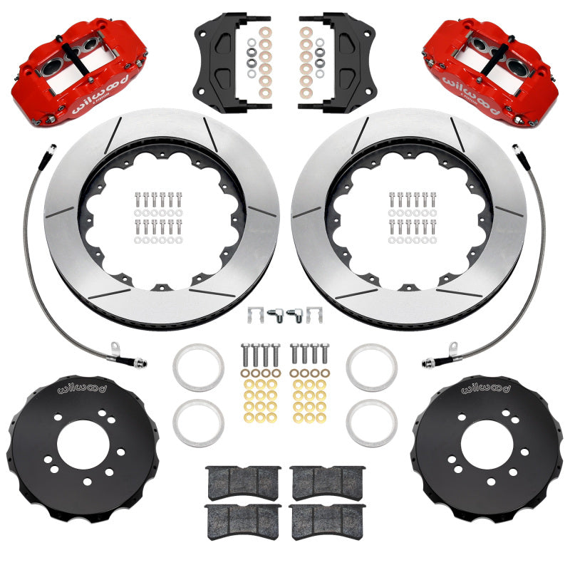 Wilwood 89-98 Nissan 240SX/89-94 Skyline/90-96 300ZX Superlite 6R Front BBK w/ 14in SLT Rotors - Red - Wilwood - part 140-18247-R - TLNS Motorsports