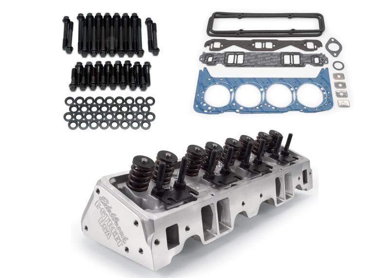 Edelbrock Chevy SB 262-400 E-Street Cylinder Heads - Hydraulic Flat Tappet w/ Install kit - Edelbrock - part 2240 - TLNS Motorsports