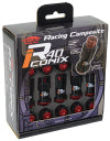 Project Kics 16+4 Locks Black R40 Iconix w/ Aluminum Caps (Black) - 12x1.25 - Project Kics - part WRIA13KK - TLNS Motorsports