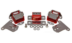Energy Suspension 69-71 Camaro / 70-73 Monte Carlo Red Motor and Transmission Mounts; Chrome Finish - part 3.1134R - TLNS Motorsports