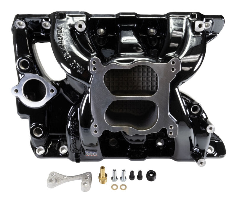 Edelbrock Pontiac 326-455 Performer RPM Intake Manifold - Black Plasma Finish - Edelbrock - part 7156-BP - TLNS Motorsports