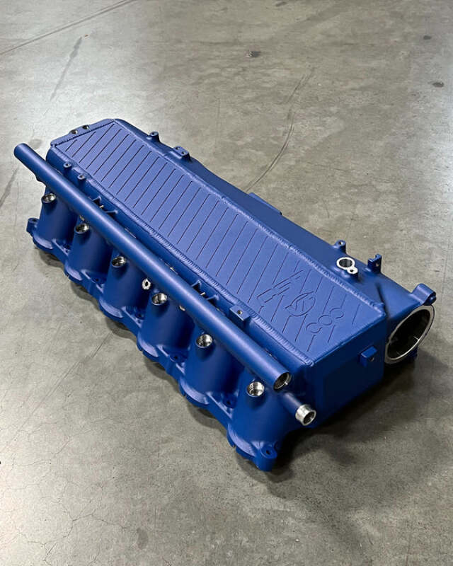 CSF Toyota A90/A91 Supra/ BMW G-Series B58 Charge-Air Cooler Manifold - Peppa Blue - CSF - part 8200PB - TLNS Motorsports