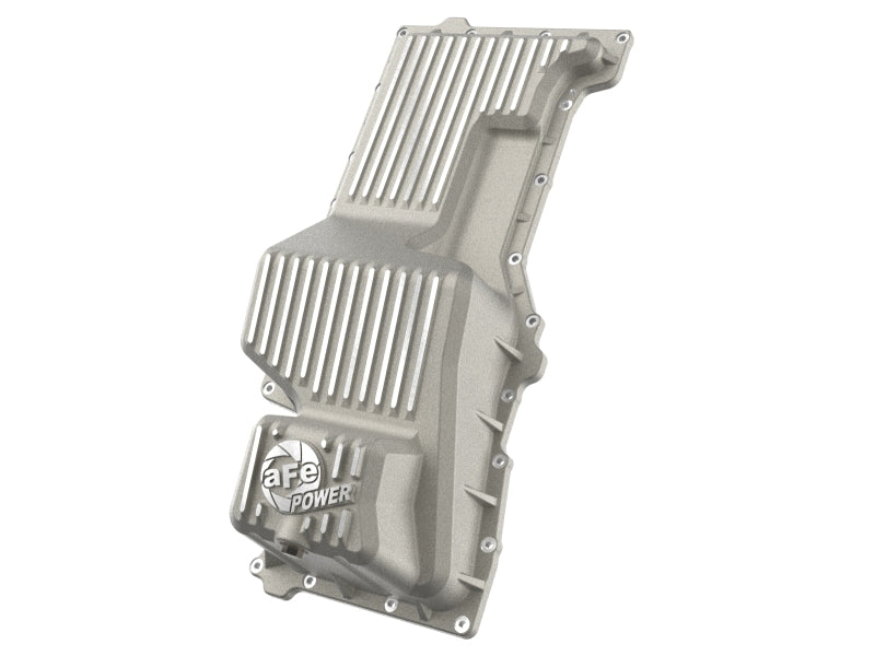 aFe 20-25 GM Trucks Engine Oil Pan - Raw w/ Machined Fins - aFe - part 46-71440A - TLNS Motorsports
