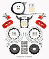 Wilwood AERO4 / MC4 Rear Kit 14.00 Drilled Red 15-23 Mustang w/Lines & Cables - Wilwood - part 140-13888-DR - TLNS Motorsports