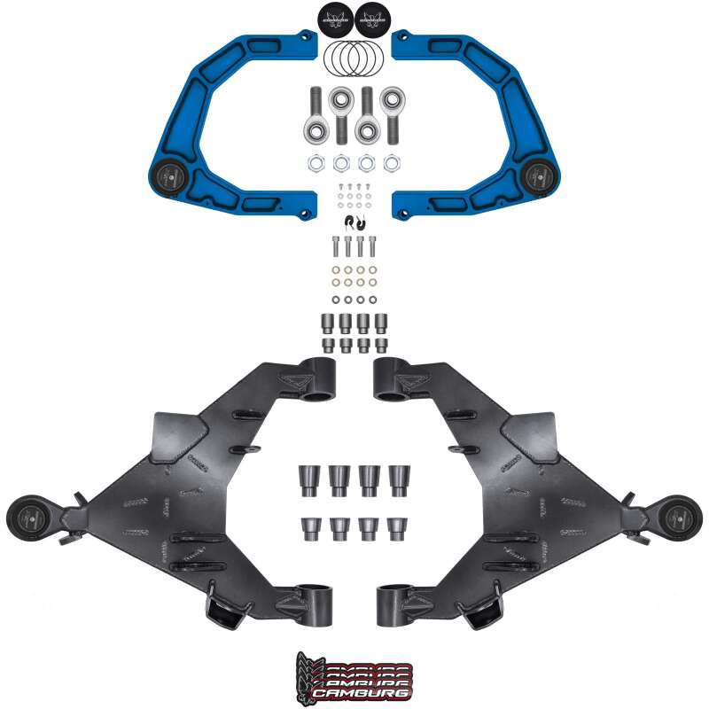 Camburg 22-25 Toyota Tundra 2WD/4WD Blue KINETIK Uniball Trail Series LT Kit w/ Billet XJ UCA - Camburg - part CAM-310217-KX-BLU - TLNS Motorsports