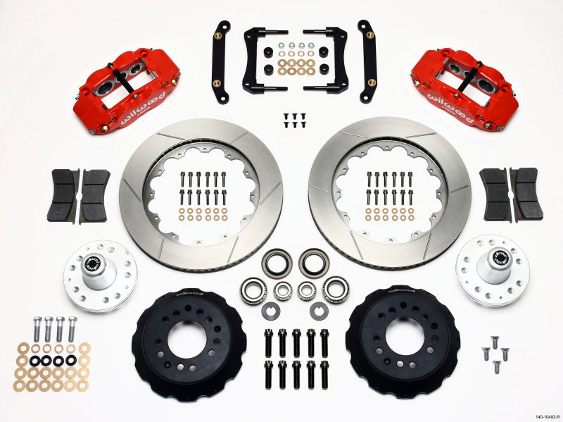Wilwood Narrow Superlite 6R Front Hub Kit 14.00in Red 79-81 Camaro - part 140-10493-R - TLNS Motorsports