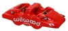 Wilwood Caliper-Aero4-R/H - Red 1.62/1.38in Pistons 1.25in Disc - Wilwood - part 120-13281-RD - TLNS Motorsports