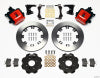 Wilwood Combination Parking Brake Rear Kit 12.19in Red Civic / Integra Drum 2.71 Hub Offset - Wilwood - part 140-10211-R - TLNS Motorsports